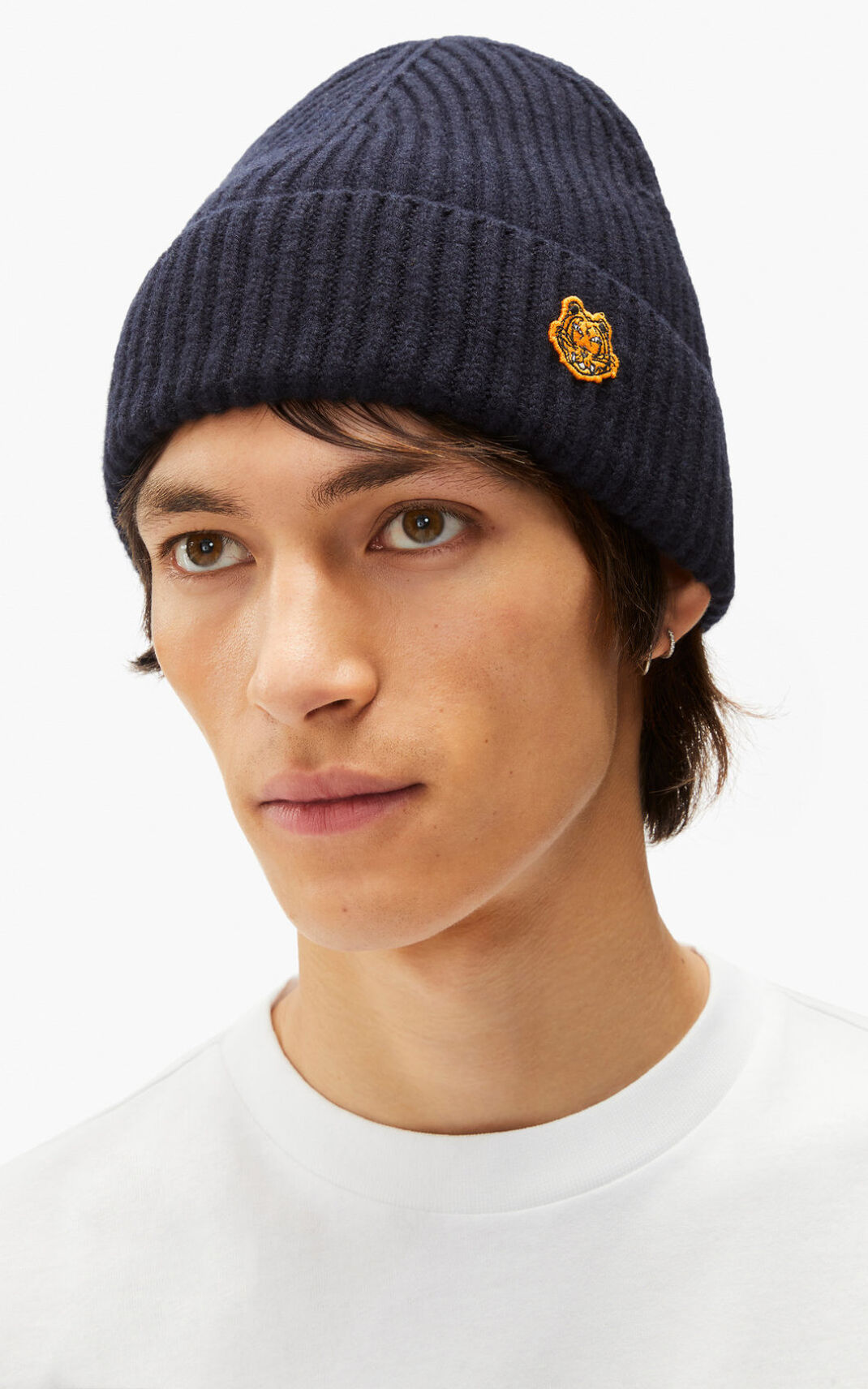 Gorro Kenzo Tiger Crest wool Hombre Azules HQA507961